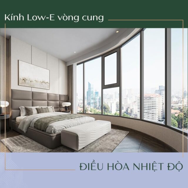 kính low-e vòng cung, điều hòa nhiệt độ